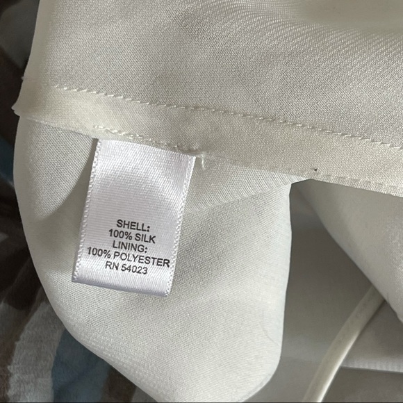 Banana Republic Gray Blue Window Pane Silk Full Liner Dress 2 - Picture 7 of 8